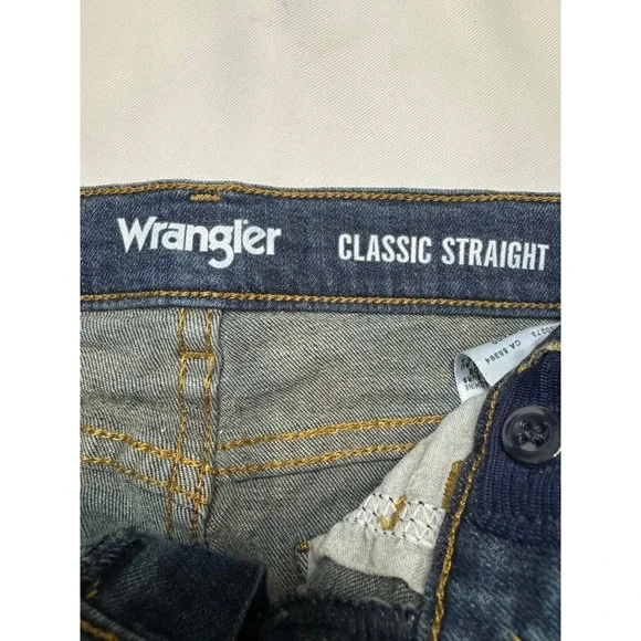 Wrangler Classic Straight Jeans Kids Size 10 Blue Excellent Adjustable Waist - Picture 3 of 6